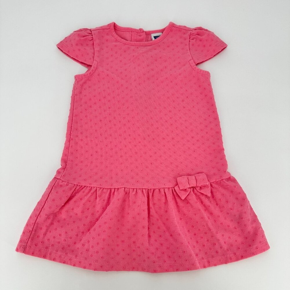 Janie and Jack Girl's Pink Dress with Swiss Dot and Bow size 6-12 Months